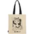 Сумка-шоппер Аниме Девушка с ушками ,Сёдзё, бежевая, текстиль 40см.*32см. - 0