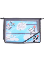 Папка для труда А4 "Panda. Ping-pong" 33*23см пластик, молния, внутр.блок для канц.принадлежностей