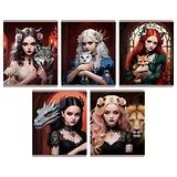 Тетрадь 96л кл. "Witches" мел.картон, ламинация Glitter, ассорти