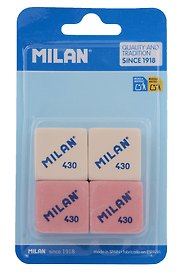 Ластик «430», Milan, квадратные, 4 штуки