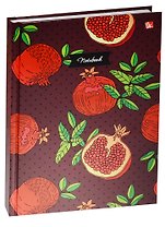 Книга для записей А5 130л кл. "Орнамент. Яркие гранаты" 7БЦ, мат.ламинация, Listoff