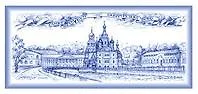 Сувенир, Акм, Магнит, "Спас-на-Крови" , 4х9 см, металлический, под гжель