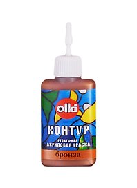 Рельефная акриловая краска "Контур" (Бронза), 20 мл