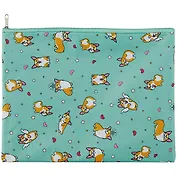 Папка для тетрадей В5 "Корги" молния, ткань, подкла