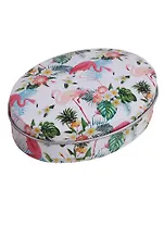 Шкатулка овальная Фламинго (металл) (8,5х6) (12-09412-03516-31)