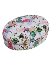 Шкатулка овальная Фламинго (металл) (8,5х6) (12-09412-03516-31)