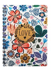 Записная книжка «Flower love» А6, 80 листов в клетку, спираль, Kairui