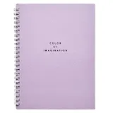Тетрадь 80л кл. "Block", сиреневый, карт.обл., спираль, микротекстурирование, ламинация