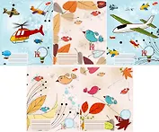 Тетрадь в линейку Academy Style, "Коллаж, самолет, город", 12 листов, в ассортименте