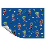 Клеенка для уроков труда "ХИП-ХОП ПРИШЕЛЬЦЫ" 500*700мм, ПВХ 130мкм, подвес