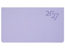 Планинг дат. 2027г. 64л "Soft Touch" нежный лавандовый, иск.кожа, интегр.переплет, тонир.блок, скругл.углы, ляссе, инд.уп
