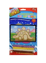 Набор для творчества Аппликация из пряжи А6 Динозавр (С-2602-03) (4х48) (4+) (упаковка)