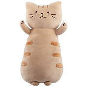 Мягкая игрушка Кот бежевый в полосочку на спине (70 см)