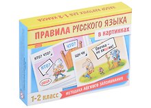 Правила русского языка в картинках. 1-2 классы (24 карточки)