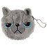 Косметичка-кошелек Кот серый (10см) (текстиль) - 0