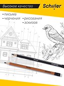 Карандаши чернографитные с ластиком «Jumbo», Schiller, HB, 12 штук - 1
