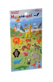 Наклейка декоративная зефирная 2 Животные 1 (95х185) (Наклей-ка) (упаковка)
