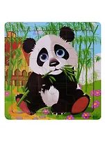 Развивающая рамка Панда, дерево, 15х15 см WZP-212