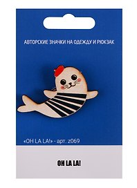 Значок Oh la la (z069) (упаковка)