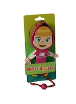 Игрушка деревянная Маша дергунчик (фуксии) (YX105) (упаковка)