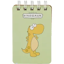 Блокнот А6 80л лин. 100*140 "Dinosaurs" на спирали, ассорти
