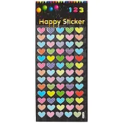 Наклейки Сердечки, 3 вида (12.5*29)