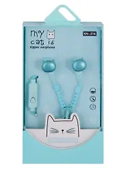 Наушники с гарнитурой My cat (молния) (бокс) (12-17745-kiki-214)