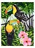 Алмазная мозаика (частичное заполнение) "Тропические птицы", 30 х 40 см - 1
