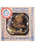 Елочный шар НГ медальон Планеты (черный) (8,5х8) - 1