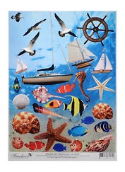 Декупажная карта «Морские мотивы», А4