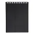 Блокнот А6 80л кл. "VELVET" черный, пласт.обл, спираль - 0