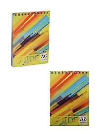 Блокнот А6 60л кл. "Графика" карт.обл., гребень, выб.лак, ассорти, БиДжи