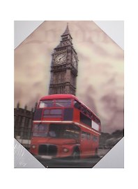 Постер 3D, Биг Бен и красный автобус (18х24) (HB-2782)