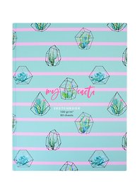 Скетчбук А5 80л "My cacti" 100г/м2, тв. переплет