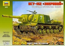 Сборная модель ЗВЕЗДА, Самоходное орудие, ИСУ-152, Зверобой, 1:35