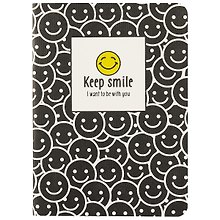 Записная книжка «Keep smile» А6, 24 листа в клетку, сшивка, Languo, в ассортименте