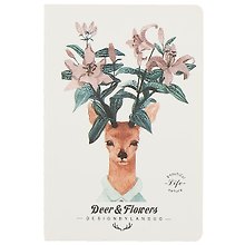 Тетрадь общая «Deer and flowers», 44 листа в клетку, А5, в ассортименте - Languo