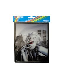 3D Постер Мерилин Монро в черном платье с браслетом и бусами (1824EU3DB05) (18х24)