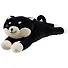 Мягкая игрушка Хаски черная на животе (45 см) - 0