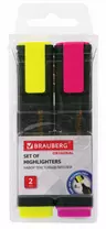 Текстовыделители Brauberg, Original, жёлтый, розовый 1-5 мм