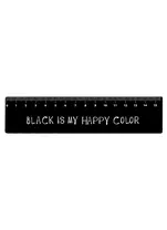 Линейка 15см "Black is my happy color"