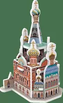 Сборная модель, 3D пазл Храм Спас на Крови,14 дет., 5,4*4,6*8,3см