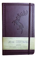 Книга для записей А5+ 96л лин. "Игра престолов. Дом Баратеонов" 7БЦ, иск.кожа, тиснение, карта Вестероса на форзаце, резинка, внутр.карманы, Эксмо