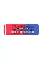 Ластик "latex-free", скошенный, комбинированный, синтетический каучук, 56*20*7мм, Faber-Castell