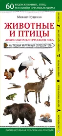 Животные и птицы. Дикие обитатели русского леса. Наглядный карманный определитель