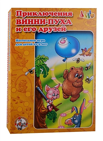 Настольная игра для детей от 5 лет. Ходилка "Приключения Винни-Пуха и его друзей"