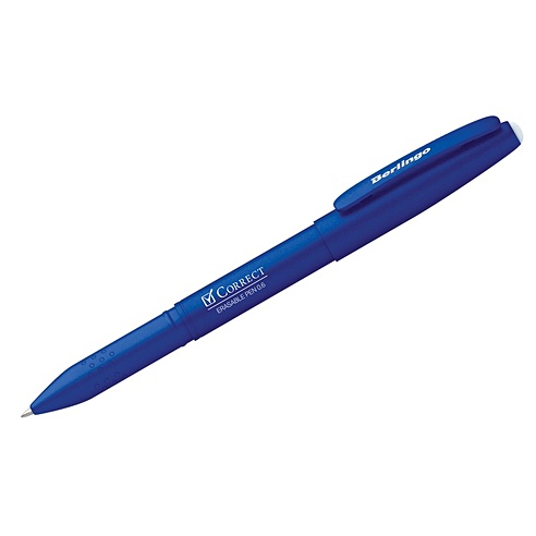 Ручка гелевая со стирающимися чернилами Berlingo "Correct" синяя, 0,6мм