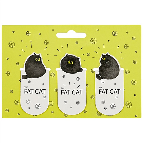Магнитные закладки «Fat cat», 3 штуки