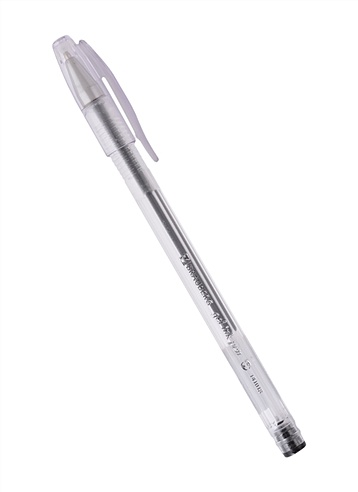 Ручка гелевая черная "Jet" корпус прозрачный, узел 0,5мм, линия 0,35мм, BRAUBERG