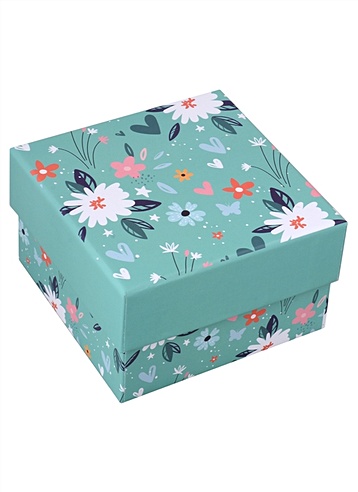 Коробка подарочная "Цветы" 11*11*6,5см, картон